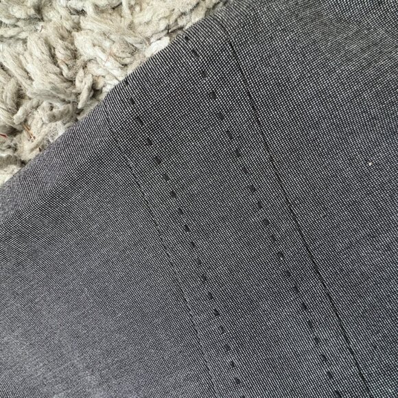 Tribal Grey Pencil Skirt | Asymmetrical Stitching | Business Casual Bottom - Picture 7 of 13